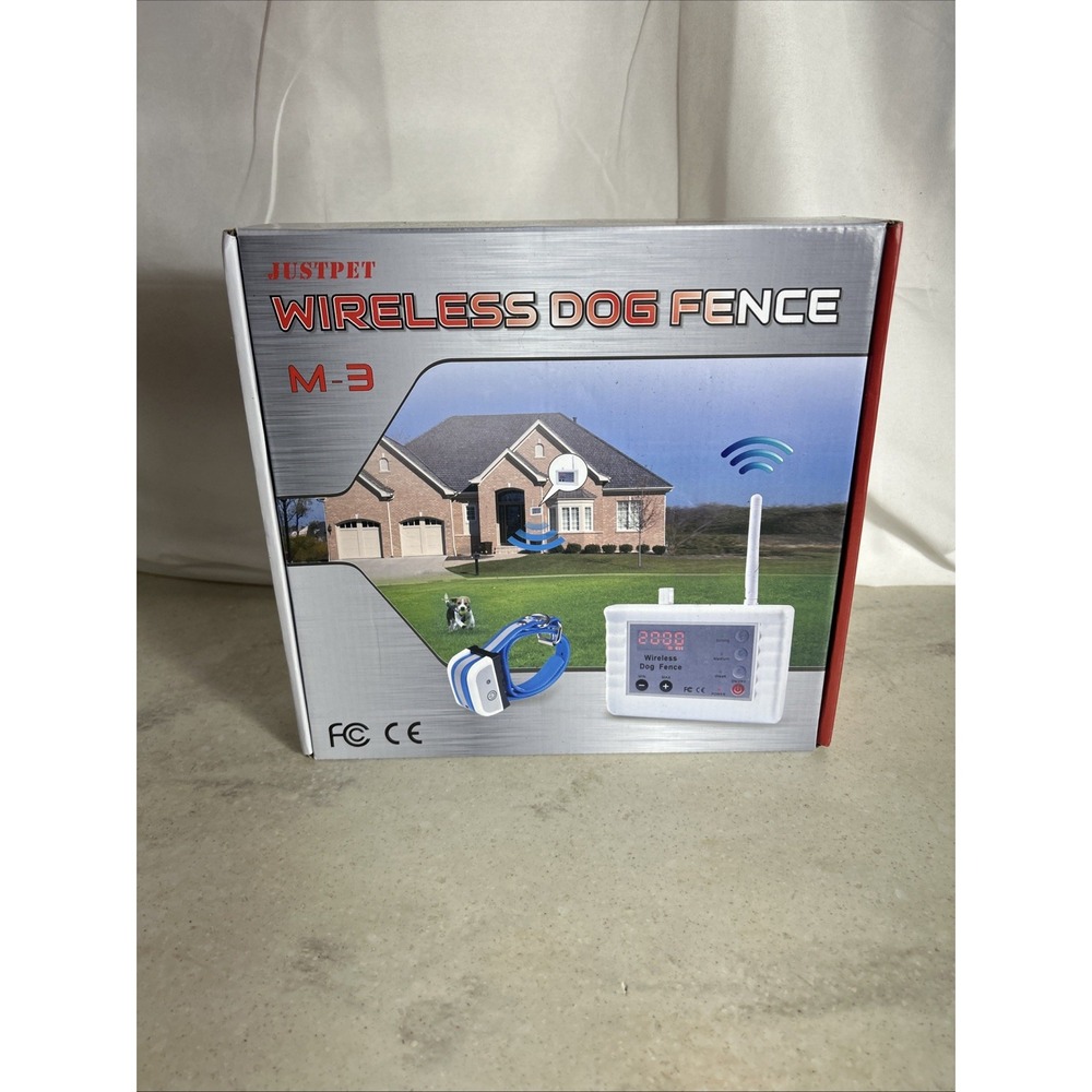Justpet Wireless Dog Fence M-3 with 2 Collar For Dogs - Open Box